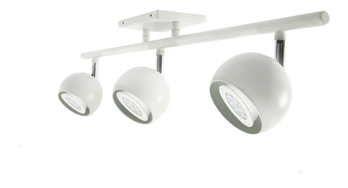 Lampara Aplique Recto Pared Techo Spot 3 Luces Led Colores