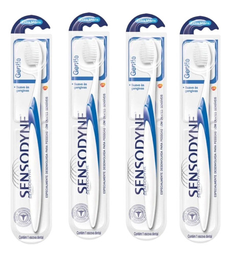 Escova De Dente Gentle Extra Macia Sensodyne Kit X4