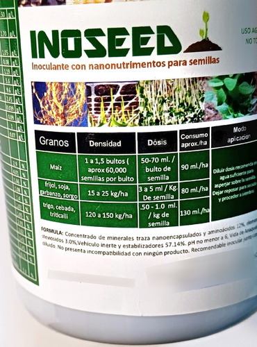Inoseed. Inoculante Con Nanonutrimentos Para Semillas.