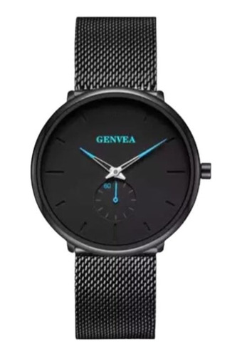 Reloj Geneva Analógico Con Detalles En Azul Unisex