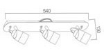 Imagen 3 de 6 de Aplique Pared Spot Techo Konus 3 Luces Apto Lamparas Led Mb