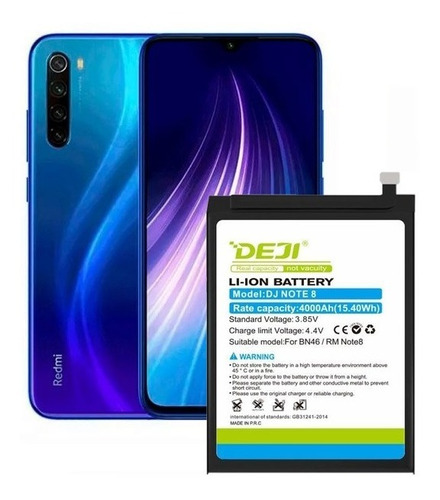 Bateria @ Xiaomi Bn46 Redmi 7, Note 8t, Note 8 4000mah Deji