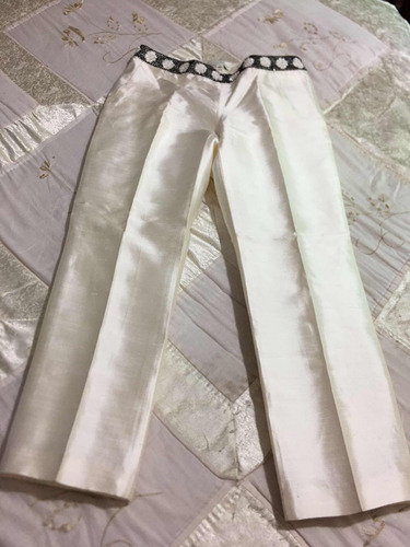 Banana Republic Pantalón Para Dama Talla 6 Seda Color Blanca