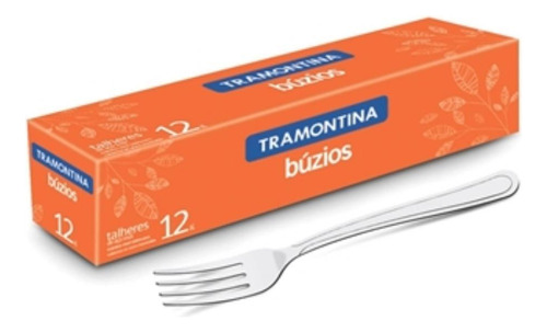 Kit 12 Garfos De Mesa Tramontina Búzios Talheres Aço Inox