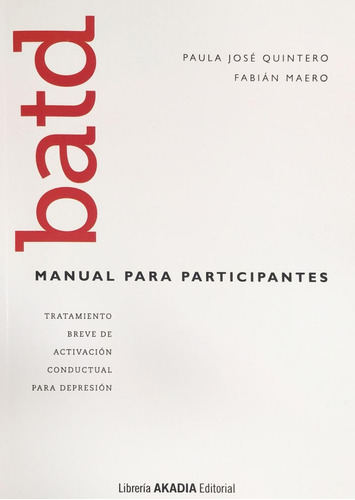 Imagen 1 de 1 de Batd Manual Para Participantes Maero-quintero Novedad 2019