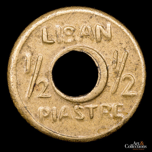 Libano Frances, 1/2 Piastre, 1941. Il Guerra. Sin Circular (Usado)