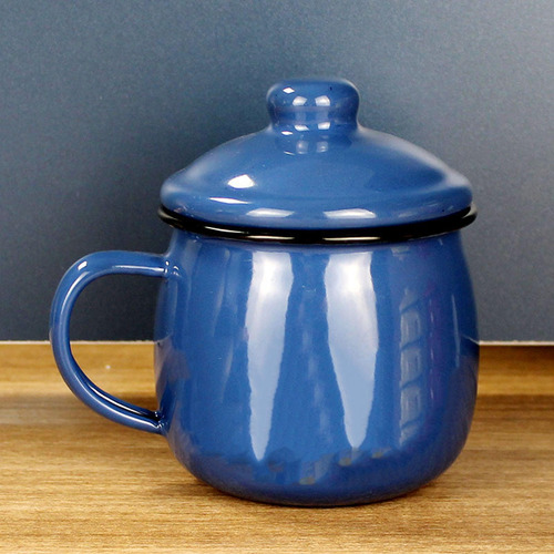 Taza De Esmalte De 380 Ml Con Asa, Taza De Té Para
