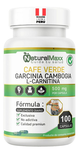 Café Verde + L-carnitina + Garcinia Cambogia Naturalmaxx