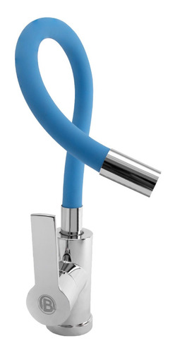 Imagen 1 de 2 de Llave Mezclador Monocontrol Flexible Azul Abs Acero Inox