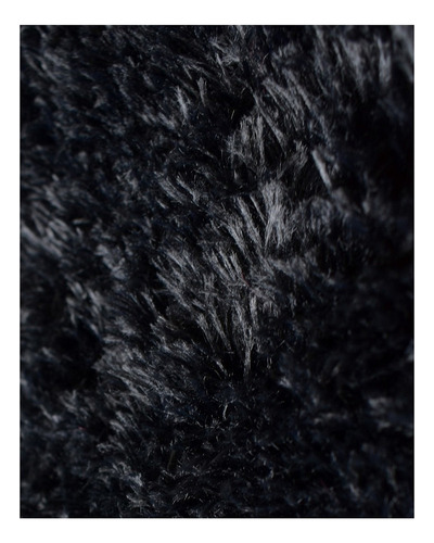 Y Alfombra De Salón Peluda Súper Suave De 160cm*120cm Negro