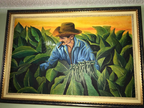 Cuadro Pintura Agricultor (Usado)