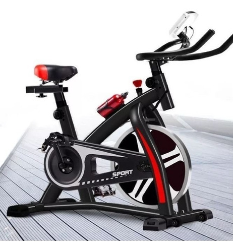 Bicicleta Spinning Fija 6kg Specialized Hogar Fitness Cardio Color Negra