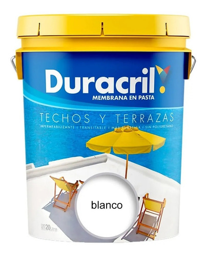 Membrana En Pasta Para Techos Y Terrazas Duracril 4lts.