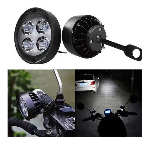 Imagen 2 de 9 de 2 Faros Auxiliar Cree Led 12w Spot Flood Moto Auto 4x4