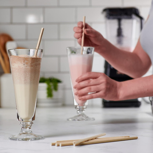 100 Popotes Desechables Con Envoltura - 100% Biodegradables