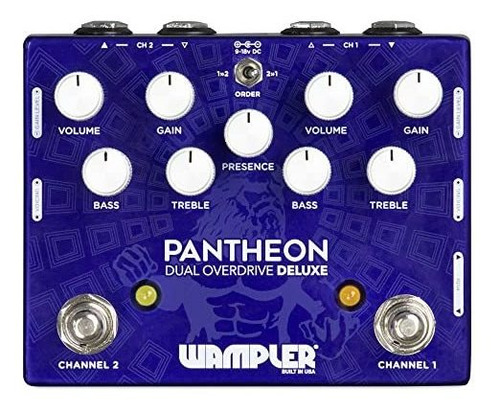Pedal Wampler Pantheon Deluxe Dual Overdrive Con Midi, Azul