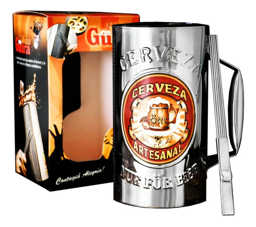 Vaso Guira Pro Custom Cerveza Artesanal Y Raspador - Om