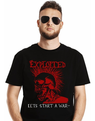 Polera The Exploited Lets Start A War Punk Impresión Directa