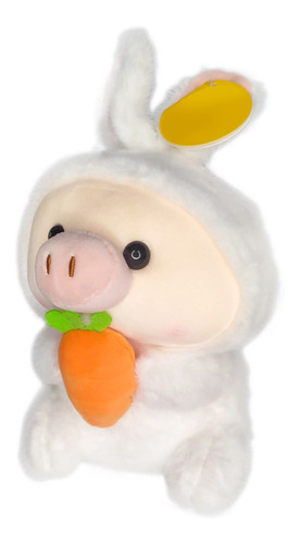 Peluche Juguete Puerconejo Esponjoso Blanco