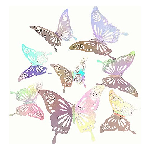 36pcs Mariposas Tridimensionales De Color Hueco, Decora...