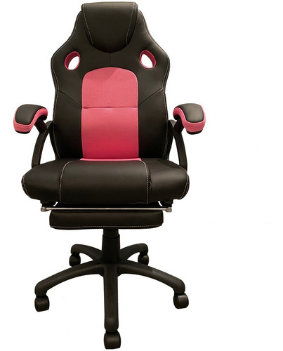 Silla Gamer Escritorio 801 C/apoya Pies Rosa C/envio