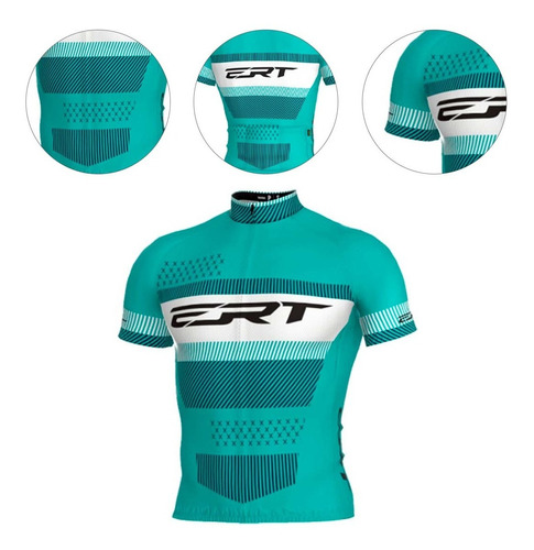 Camisa Ert Classic Verbi Verde E Azul Ciclismo 22