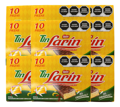 Tin Larín 40pz Chocolate Galleta Y Crema Cachuate Nestle