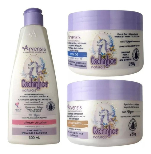 Kit Arvensis Infantil Ativador Mascara 2x1 Geleia Suave