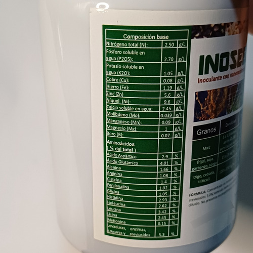 Inoseed. Inoculante Con Nanonutrimentos Para Semillas.