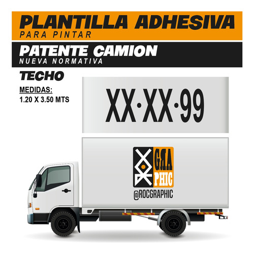 Plantilla Adhesiva Para Camión Techo