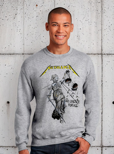 Sudadera Metallica And Justice For All Gris O Blanca