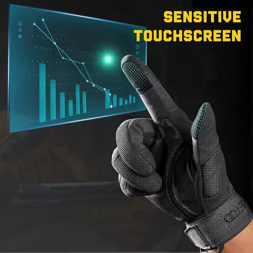 FREETOO [Versión mejorada] Guantes tácticos de nudillos duros para pantalla  táctil, guantes de motocicleta para hombres, guantes de dedo completo para
