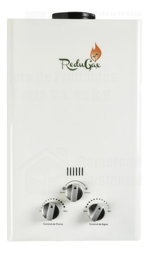 Calentador D Paso Termostático Boiler Instantáneo Redugax 8l Blanco Glp
