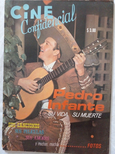 Revista Cine Confidencial 1970 Pedro Infante