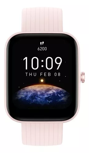 Smartwatch Amazfit Bip 3 Pro 1.69 caja de plástico rosa, malla pink de  silicona