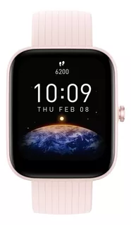 Smartwatch Amazfit Bip 3 Pro 1.69" caixa de plástico rosa, pulseira pink
