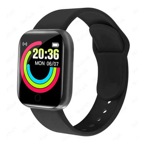 Smartwatch Miza D20 Plus 41.5mm, pulseira  preta