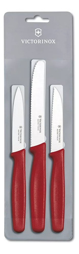 Cuchillo Victorinox Set X 3 Para Verduras Acero Inox Suiza