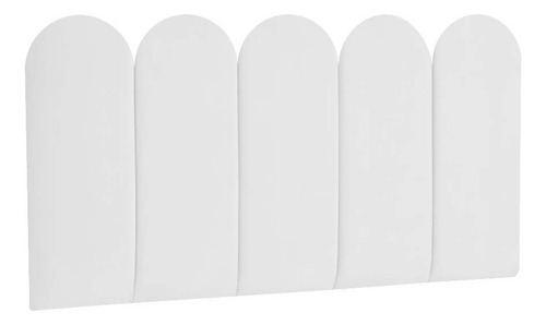 Kit 5 Peças Cabeceira Nuvem De Cama Modular Estofada 60x20 Cor Branco
