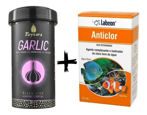 Kit Ração Poytara Garlic 90g + Anticlor Alcon 15ml