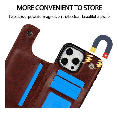 Funda De Piel Sintética De Primera Calidad Para Samsung S20/s21/s22, Tarjetero, Doble Cierre Magnético, Pie De Apoyo, A Prueba De Golpes