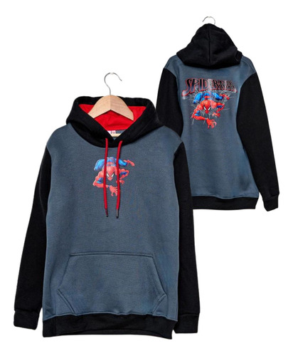 Buzo Spiderman C/capucha Hoodie Friza Original Marvel® 