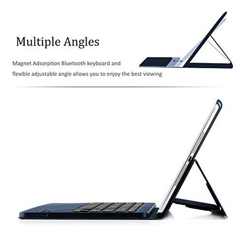 Imagen 5 de 6 de Ivso Apple Nuevo iPad 9.7 2017 Caja Del Teclado Nuevo iPad 2