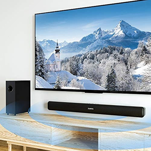 Imagen 3 de 5 de Barra De Sonido Con Subwoofer Para Tv Barra De Sonido De Gra