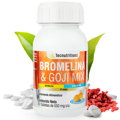 Suplemento Bromelina Y Goji, Tecnu® Reductivo Metabolismo Sabor Sin sabor