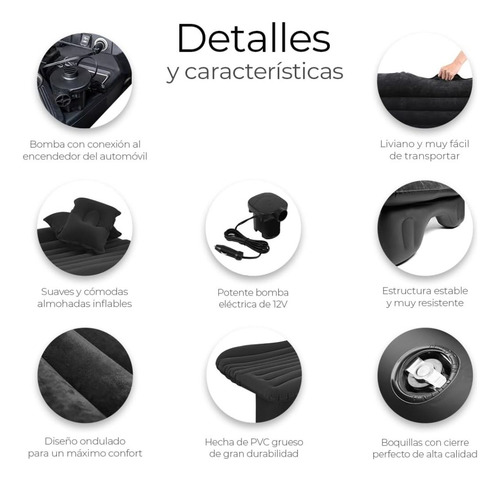 Colchón Inflable Para Auto Cama De Viaje
