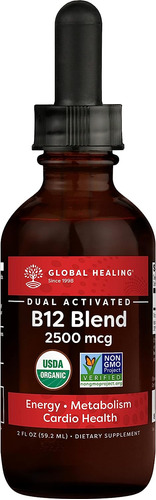 Curación Global Vitamina B12 Sublingual 2500 Mcg   Suplement