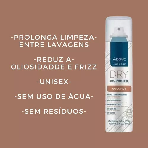 Shampoo Seco Coconut Above 150ml Kit 03 Unidades