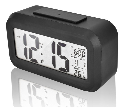 Imagen 1 de 7 de Reloj Despertador Pantalla Led Fecha Temperatura Alarma
