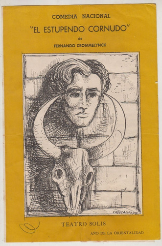 1975 Teatro Solis Programa Arte De Tapa Por Carlos Carvalho 